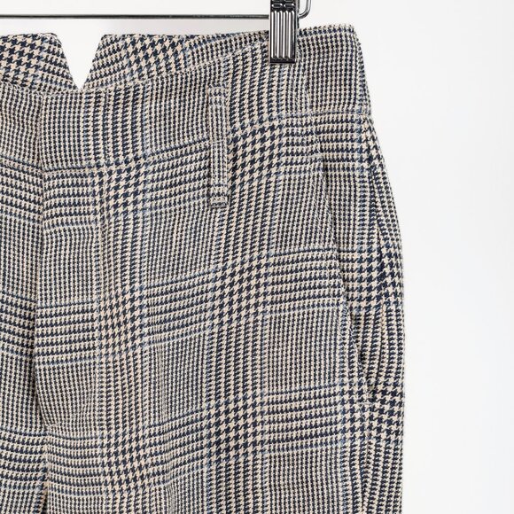 Brunello Cucinnelli SS/19 Beige & Black Linen Check Trousers - Picture 5 of 16